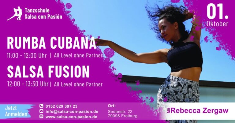 Read more about the article Rumba Cubana & Salsa Fusion all Level mit Rebecca Zergaw